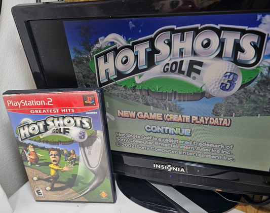 Hot Shots Golf 3  (PlayStation 2, 2003) Game Case Manual Insert - Tested