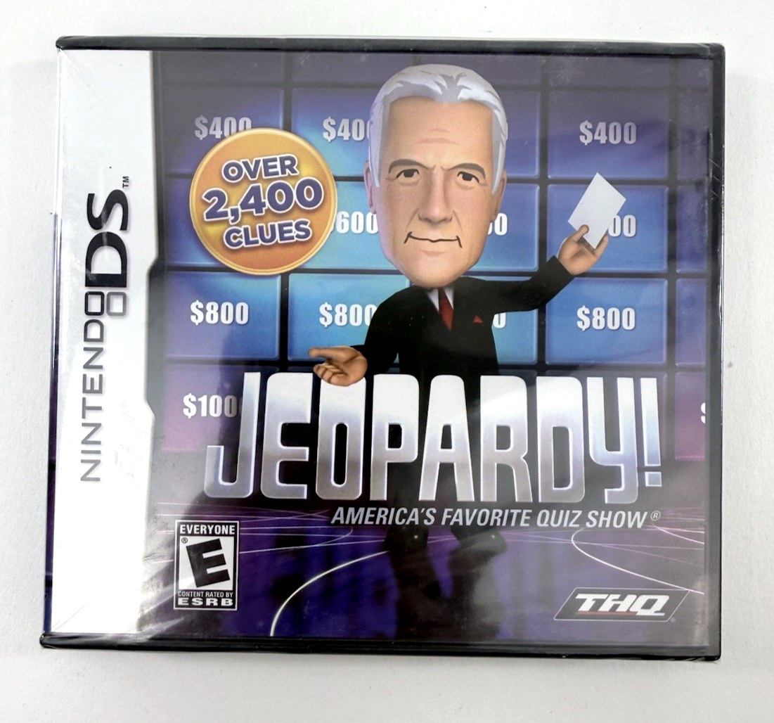 Jeopardy (Nintendo DS, 2010) New, Factory Sealed Alex Trebek Quiz Game