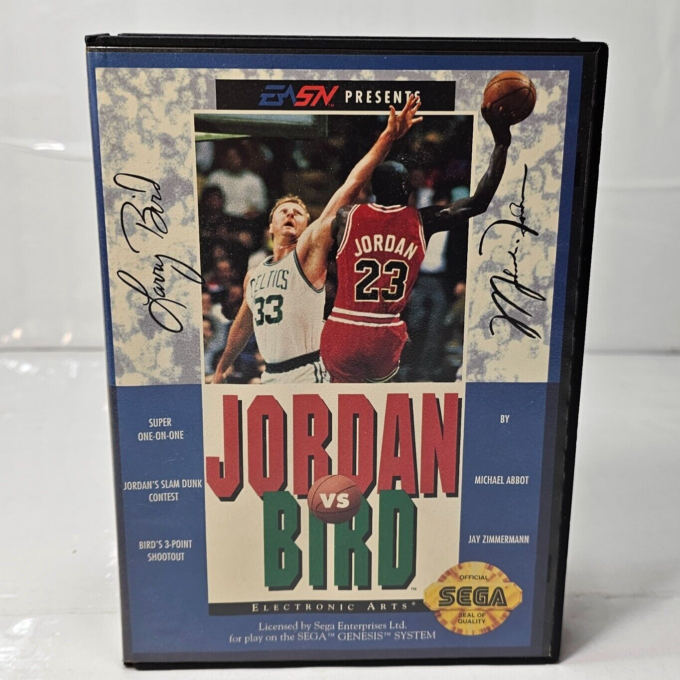 Jordan vs Bird: Super One-ON-One (Sega Genesis, 1992) Game Case Manual