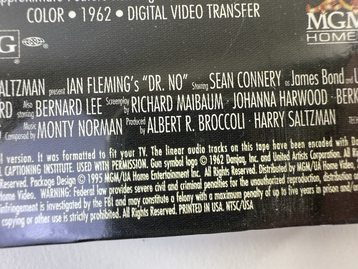 Dr. No (VHS, 1995) New, Factory, Sealed - Sean Connery 007 James Bond Film