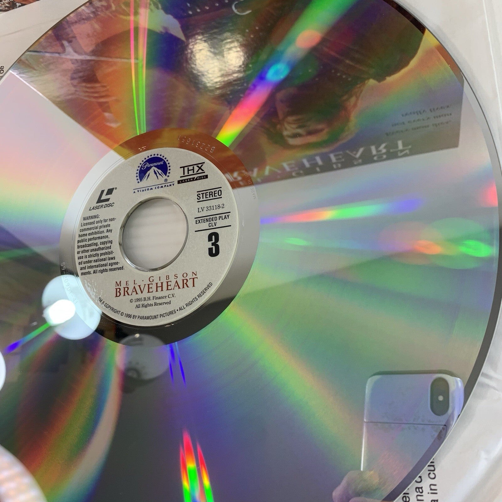 Braveheart (Widescreen Laserdisc CLV, 1995) Tested and Working