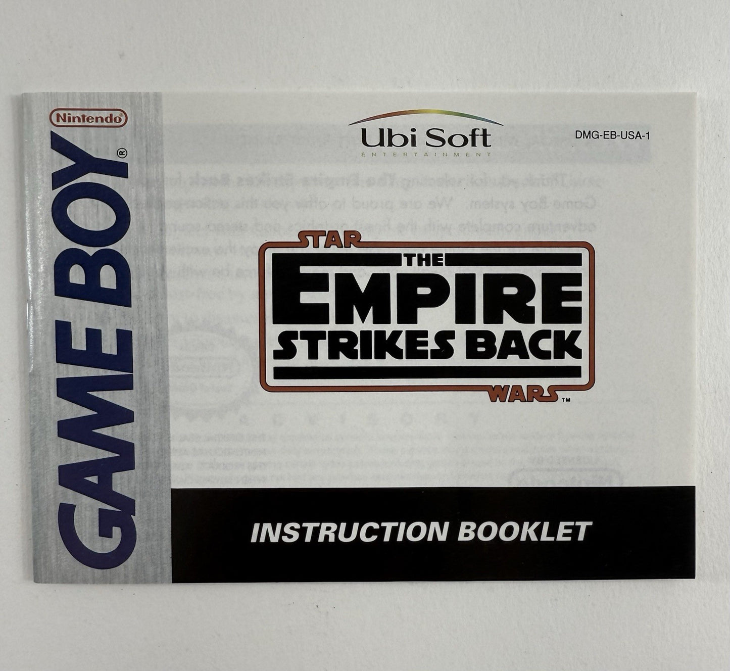 Star Wars: The Empire Strikes Back (GameBoy, 1992) Game Box Manual Inserts