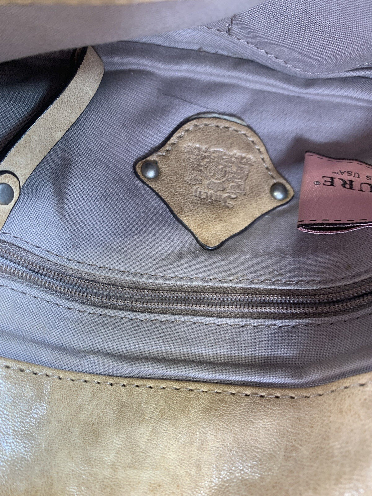 Juicy Couture Genuine Leather Tan Brown Clutch RN52002/CA16396