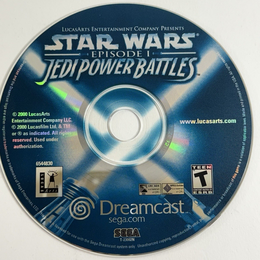 Star Wars: Episode I - Jedi Power Battles (Sega Dreamcast, 2000) Game Disc Only