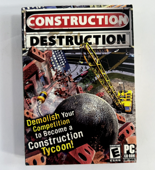 Construction Destruction (PC, 2003) Box Box, Jewel Case, Game Disc, No Manual