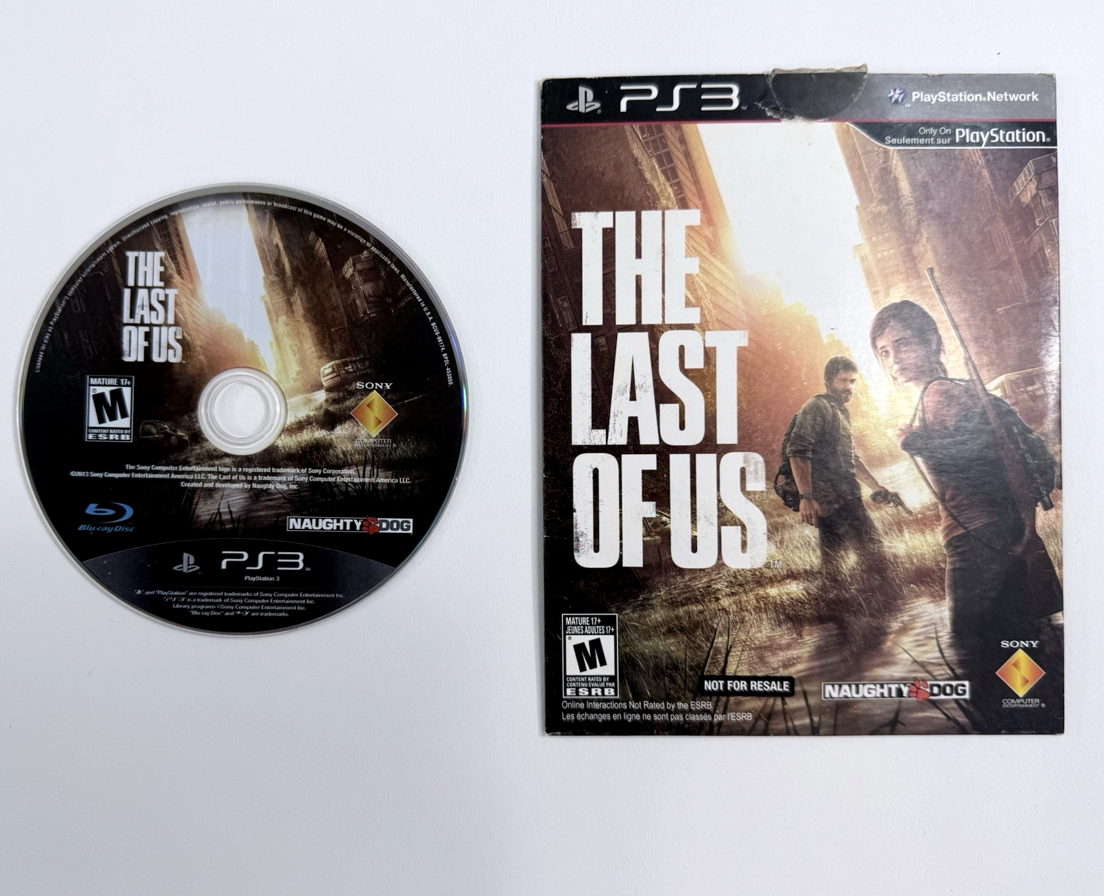 The Last of Us (PlayStation 3, 2013) Not For Resale Game and Sleeve - Tested