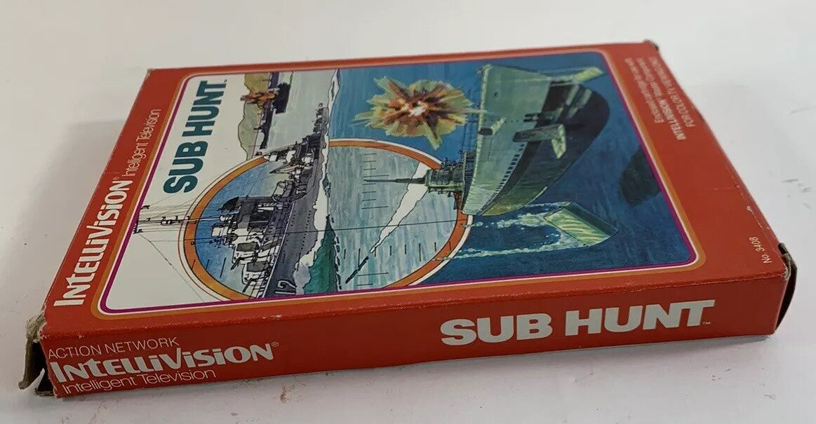 Sub Hunt (Intellivision, 1982) Game Box Manual Overlay - Tested and Working