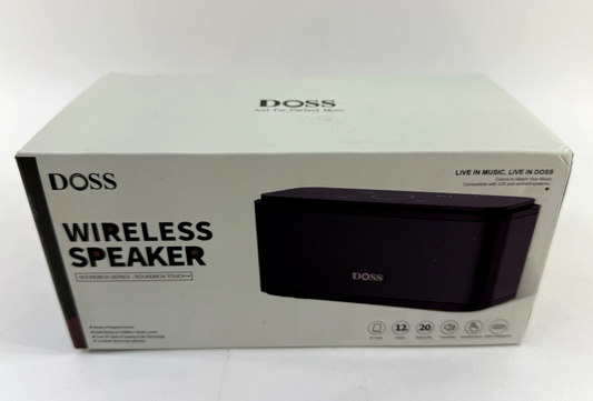 DOSS SoundBox Wireless Portable Bluetooth V5.0 Black Speaker - New, Open Box