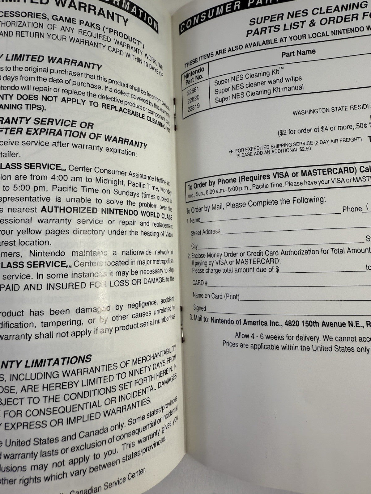 Cleaning Kit For Super Nintendo Entertainment System with Box, Manual, Inserts