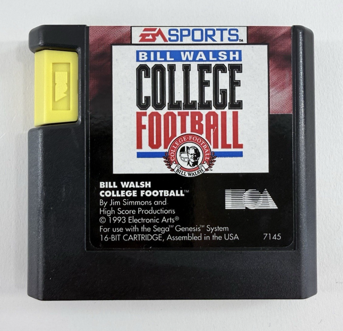 Bill Walsh College Football (Sega Genesis, 1993) Game Case Manual Inserts Reg.