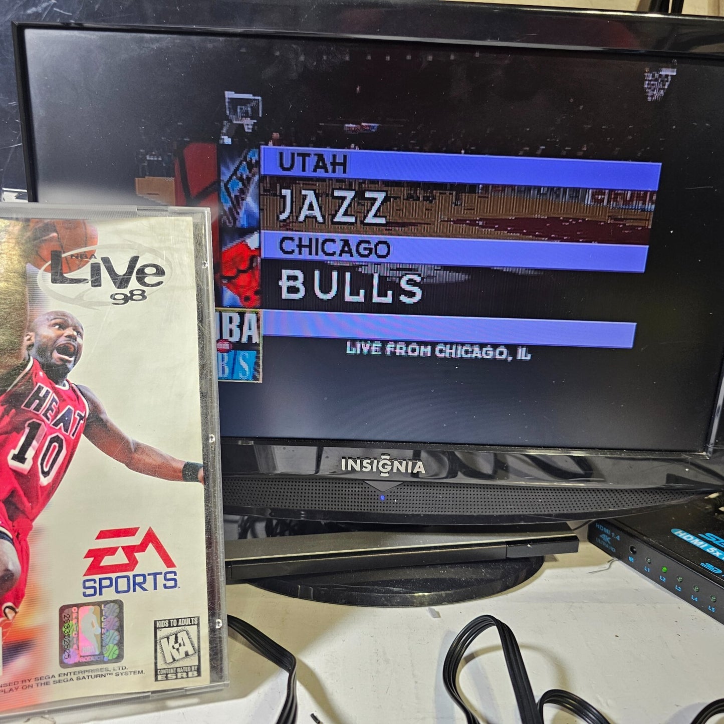 NBA Live 98 (Sega Saturn, 1997) Game Case Manual - Tested and Working