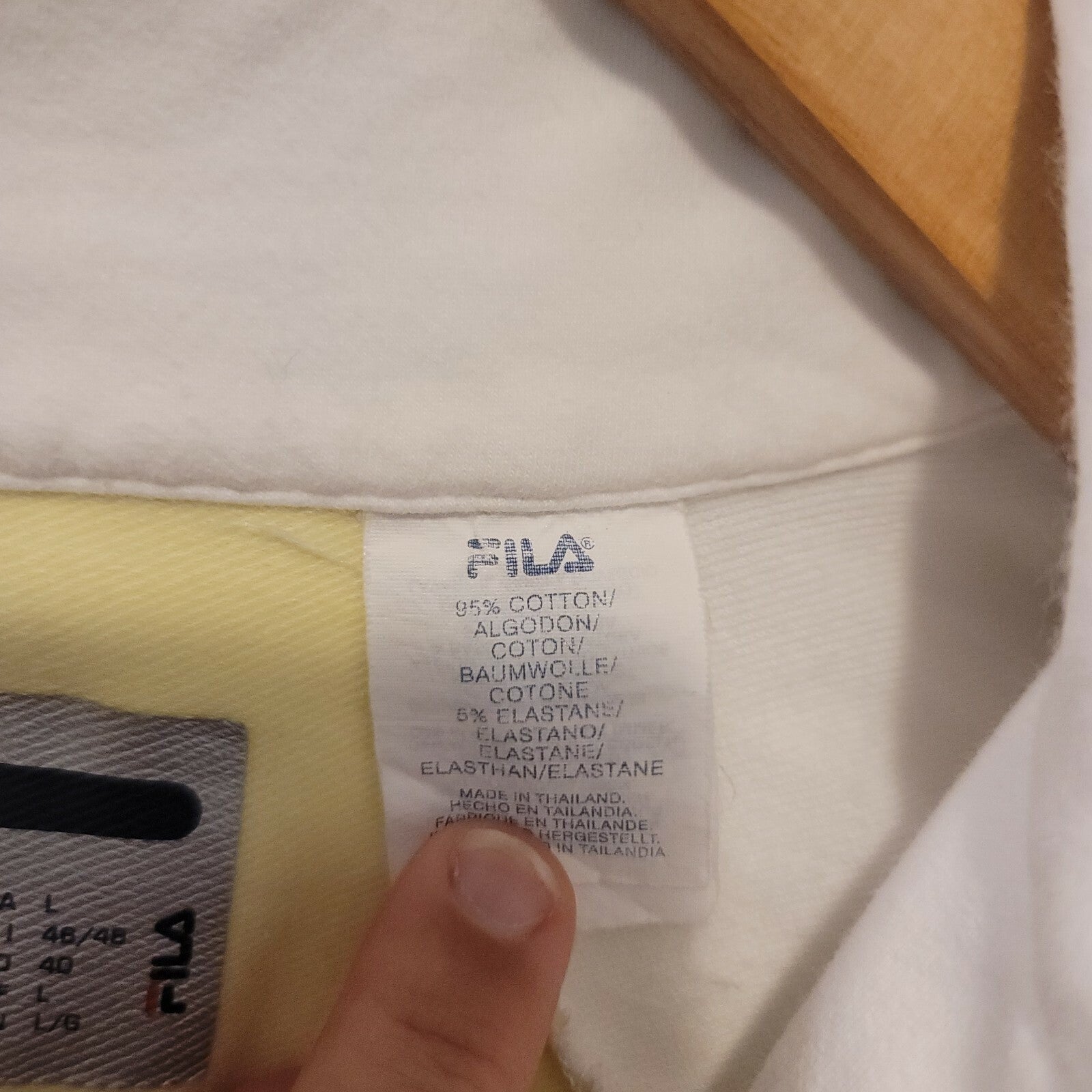 FILA Women's Large White and Yellow Full Zip Sports Jacket