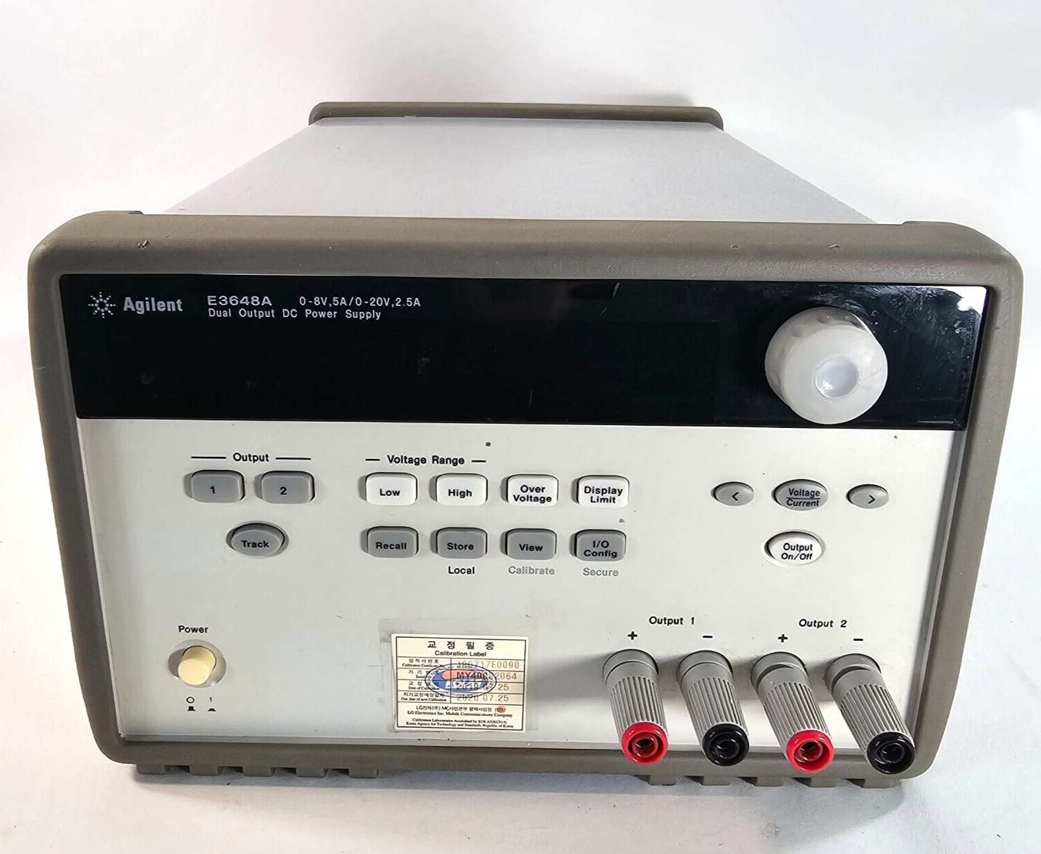Agilent E3648A Dual Output DC Power Supply 0-8V,5A/0-20V,2.5A - Tested - 2064