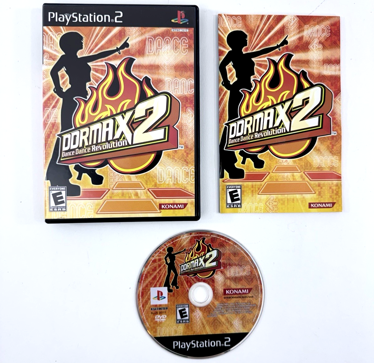 DDRMAX2: Dance Dance Revolution (PlayStation 2, 2003) Game, Case, Manual -Tested