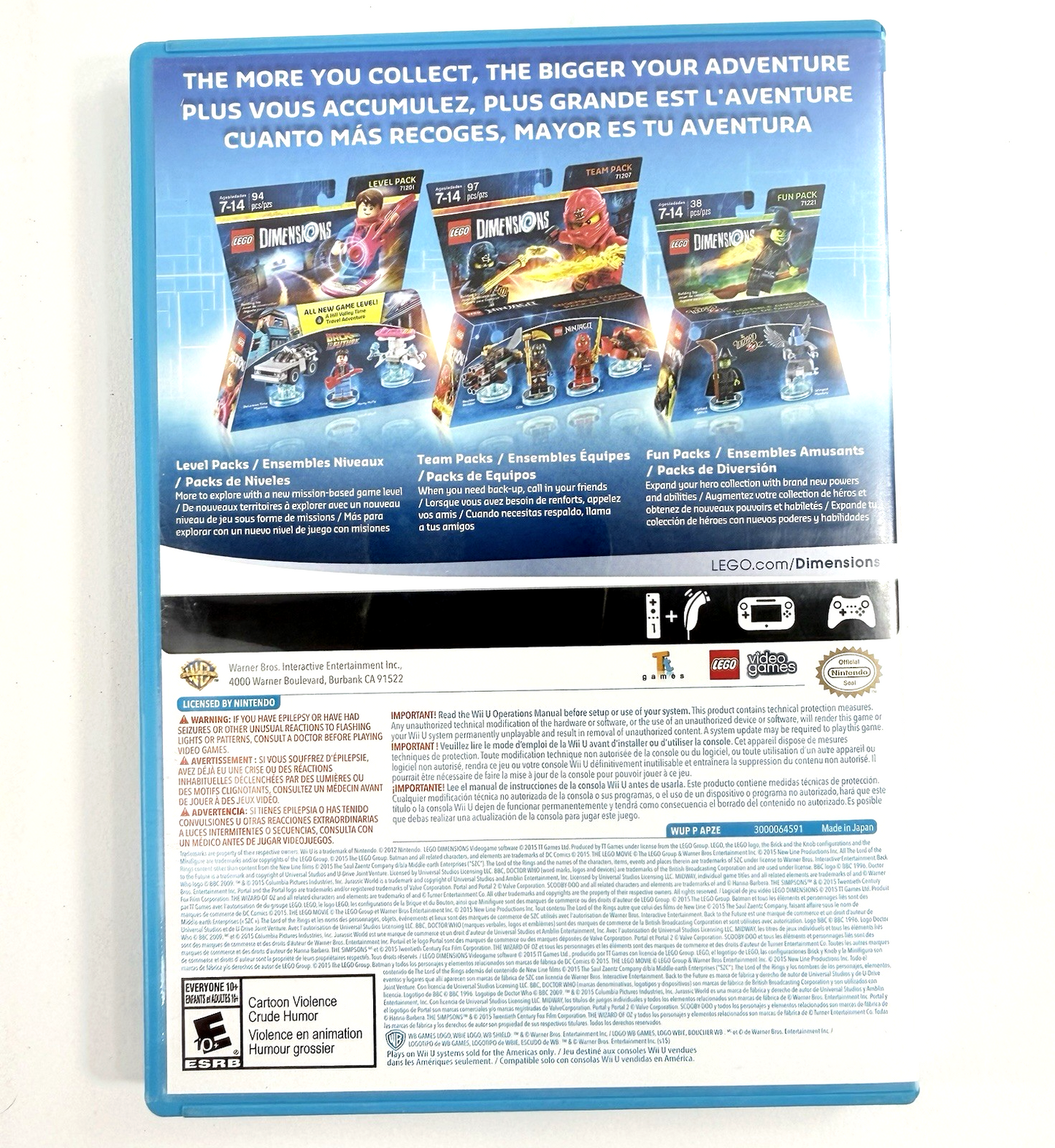 Lego Dimensions (Nintendo Wii U, 2015) Game and Case  - Tested And Working