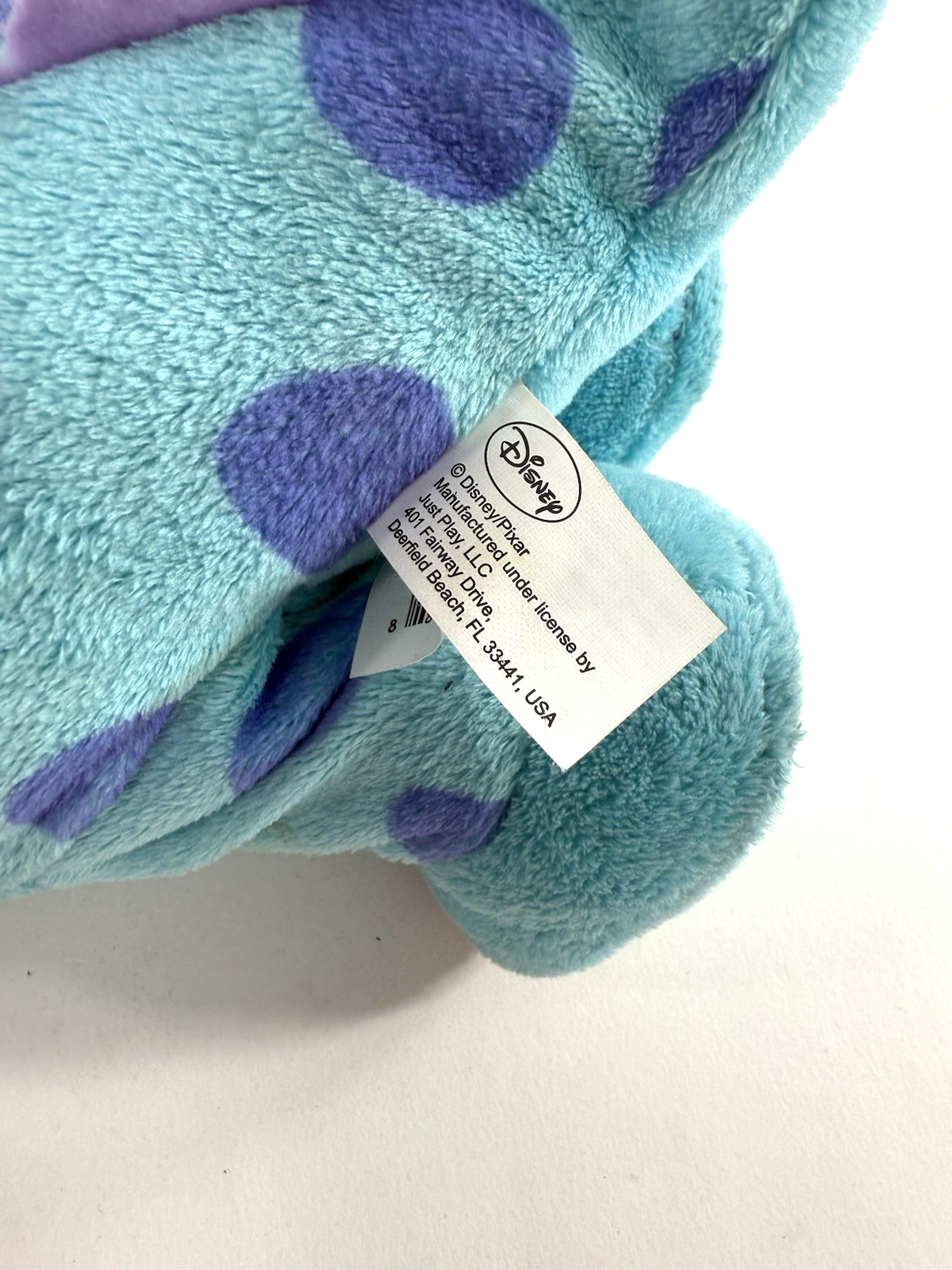 Disney 2012 Monsters Inc Blue 11” Sully Santa Musical Christmas Plush - Tested