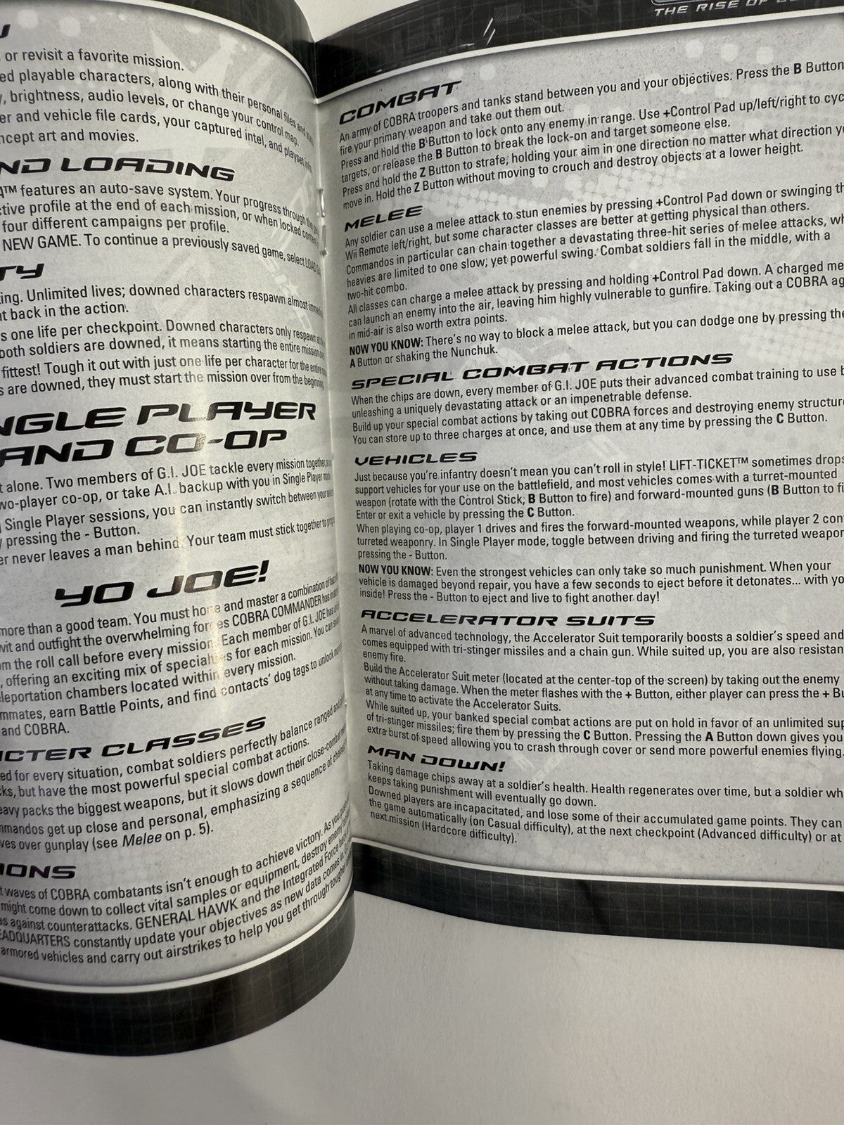 G.I. Joe: The Rise of Cobra (Nintendo Wii, 2009) Game Case Manual Insert -Tested