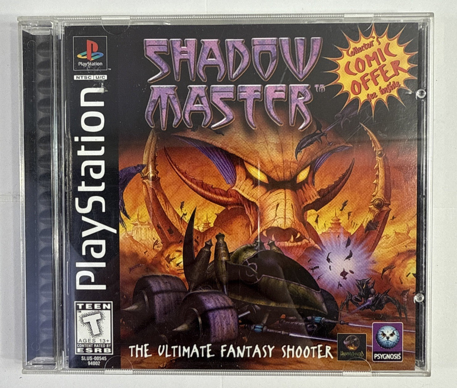 Shadow Master (Sony Playstation 1, 1997) Game Case Manual