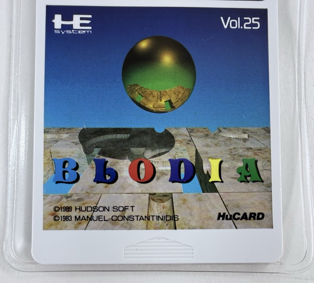 Blodia 1990 PC Engine Hudson Soft HuCard Game, Case, Manual, Registration, Foam