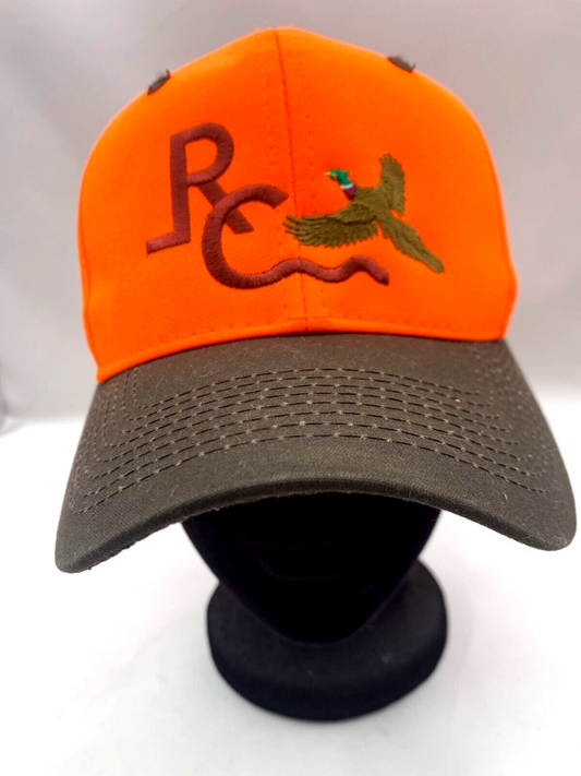 RC Duck Hunting Mallard Embroidered Logo Snapback Orange/Grey Adjustable Hat