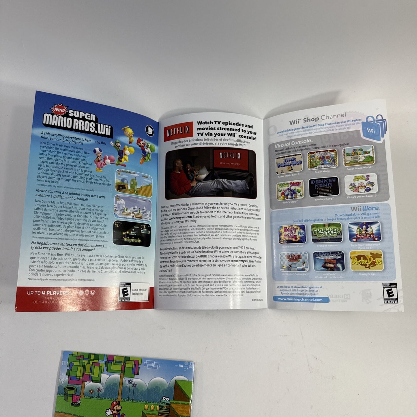 Super Paper Mario (Nintendo Wii, 2007) Game Case Manual Inserts - Tested