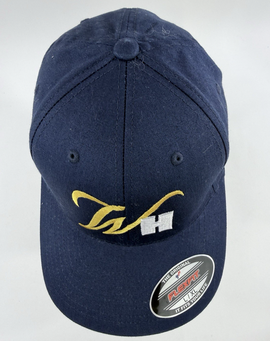 William Hill Flexfit Hat L/XL Navy Embroidered UK Sports Betting Promo Cap