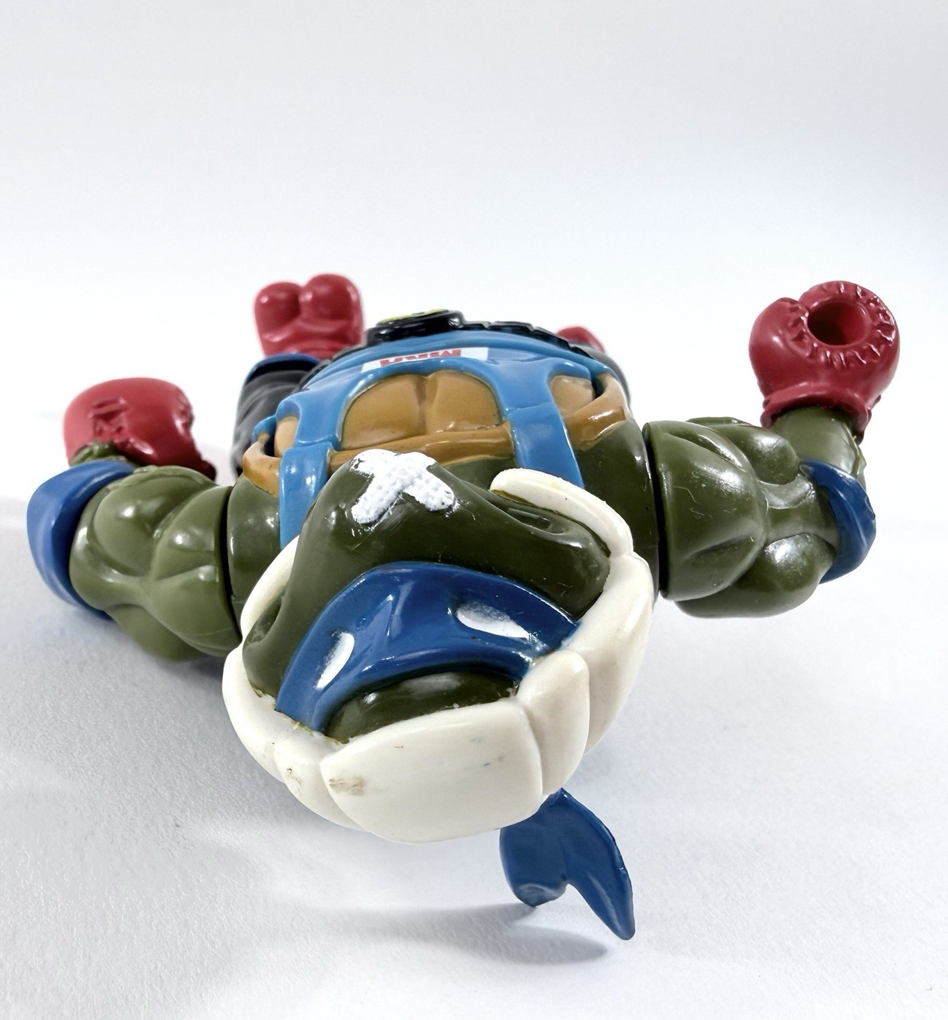 Playmates 1992 TMNT 6" Kowabunga Kickboxing Leo & Complete Accessories - Tested