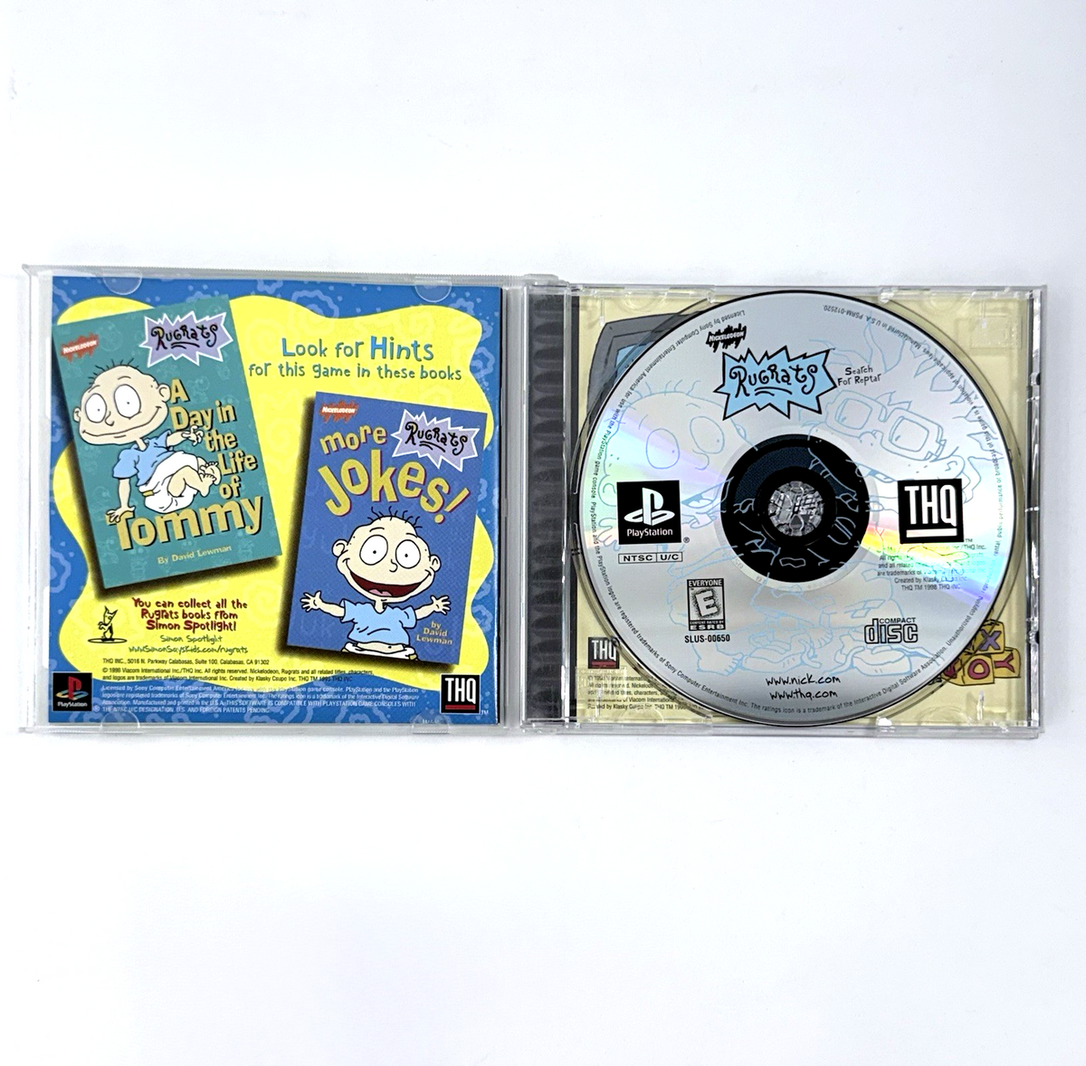 Rugrats: Search for Reptar (PlayStation 1, 1998) Game Case Manual Registration