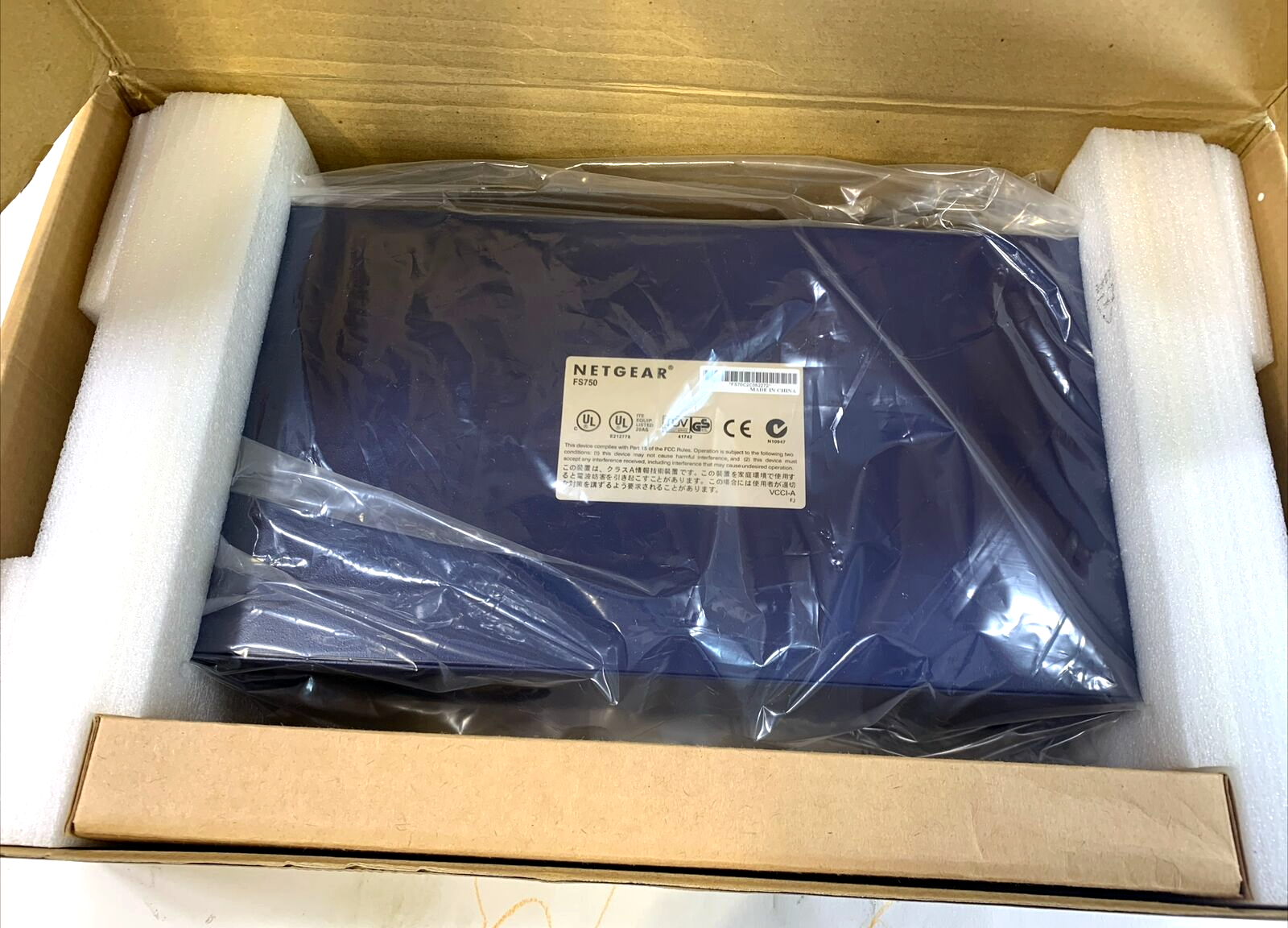 Netgear FS750NA -  48-Port Switch - 2 Gig Slots - New, Open Box