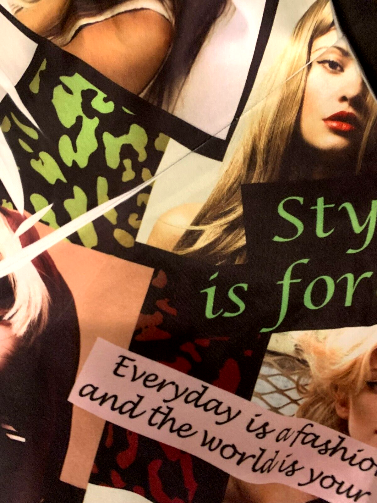 Cleo | Women's Large | Fashion Magazine Themed | BOHO | Mid Sleeve |Shirt Top