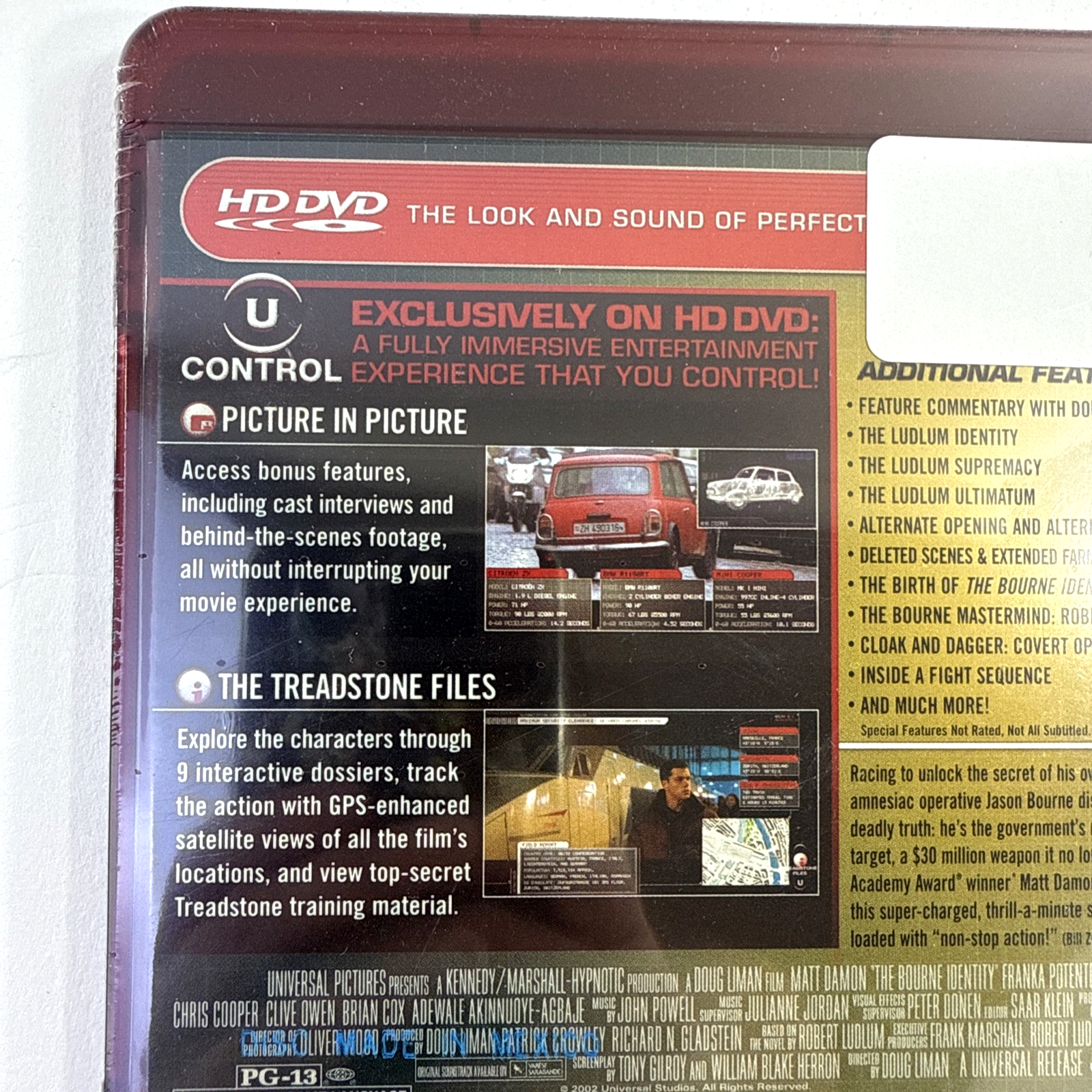 The Bourne Identity (HD-DVD, 2007) Promotional Disc - New, Factory Sealed