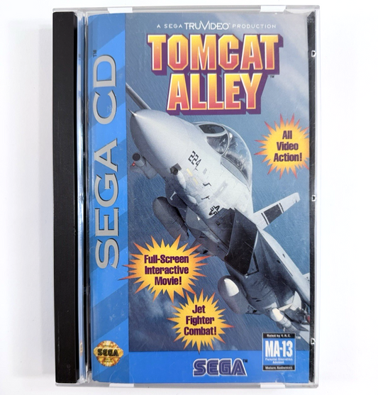 Tomcat Alley (Sega CD, 1994) Game Case Manual Registration Card - Tested