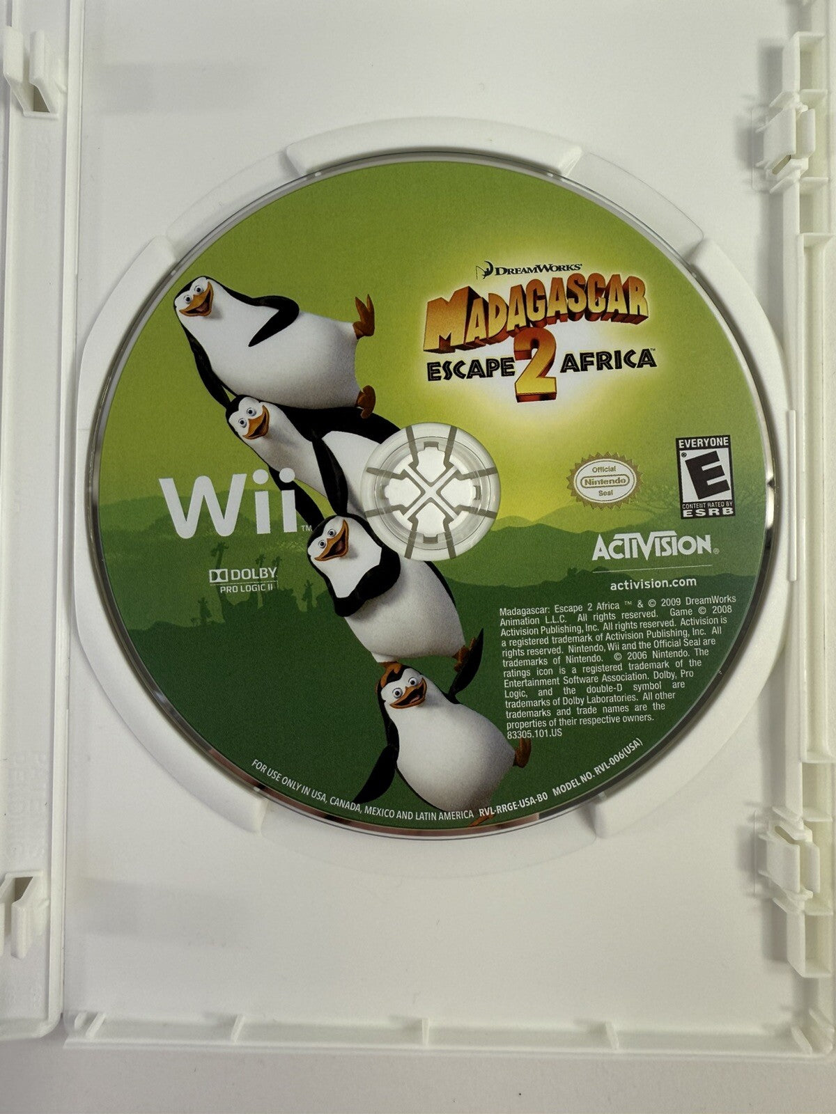 Madagascar: Escape 2 Africa (Nintendo Wii, 2008) Game Case Manual - Tested