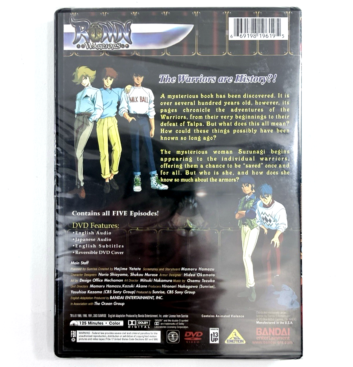 Ronin Warriors Vol. 9 & 10 + OVA 1 & 2 (DVD, 2002) Bandai - New, Factory Sealed
