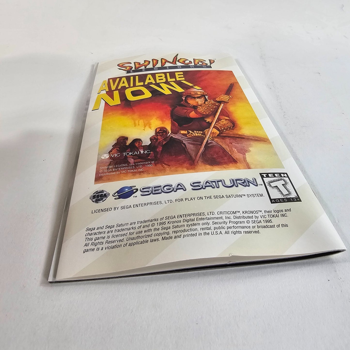 Criticom (Sega Saturn, 1995) Replacement Manual