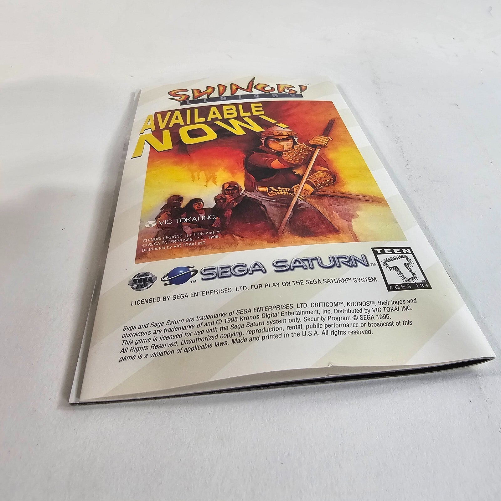 Criticom (Sega Saturn, 1995) Replacement Manual