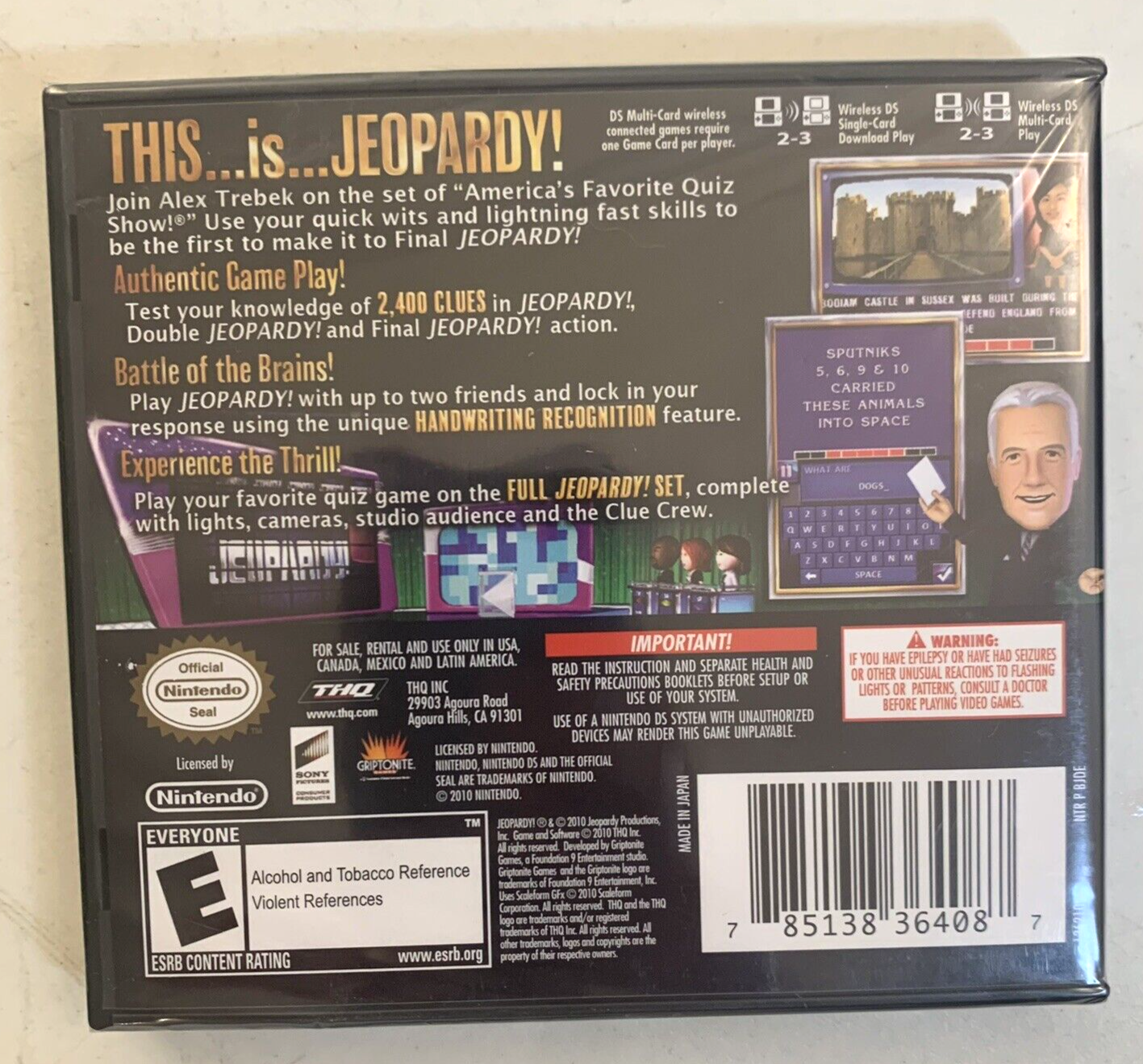 Jeopardy (Nintendo DS, 2010) New, Factory Sealed
