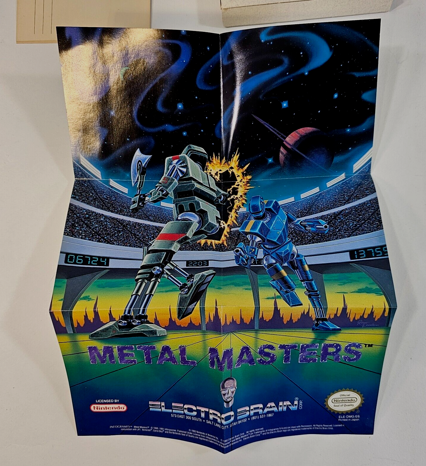 Metal Masters (Nintendo Game Boy, 1991) Game Box Manual Inserts Posters - Tested