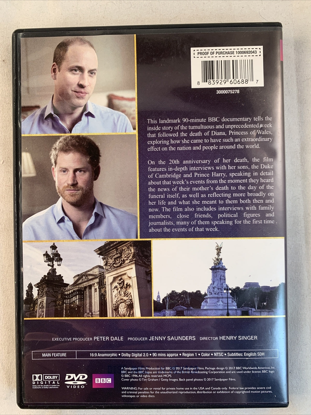 Diana: 7 Days (DVD, 2017)  BBC Publishing - Tested and Working