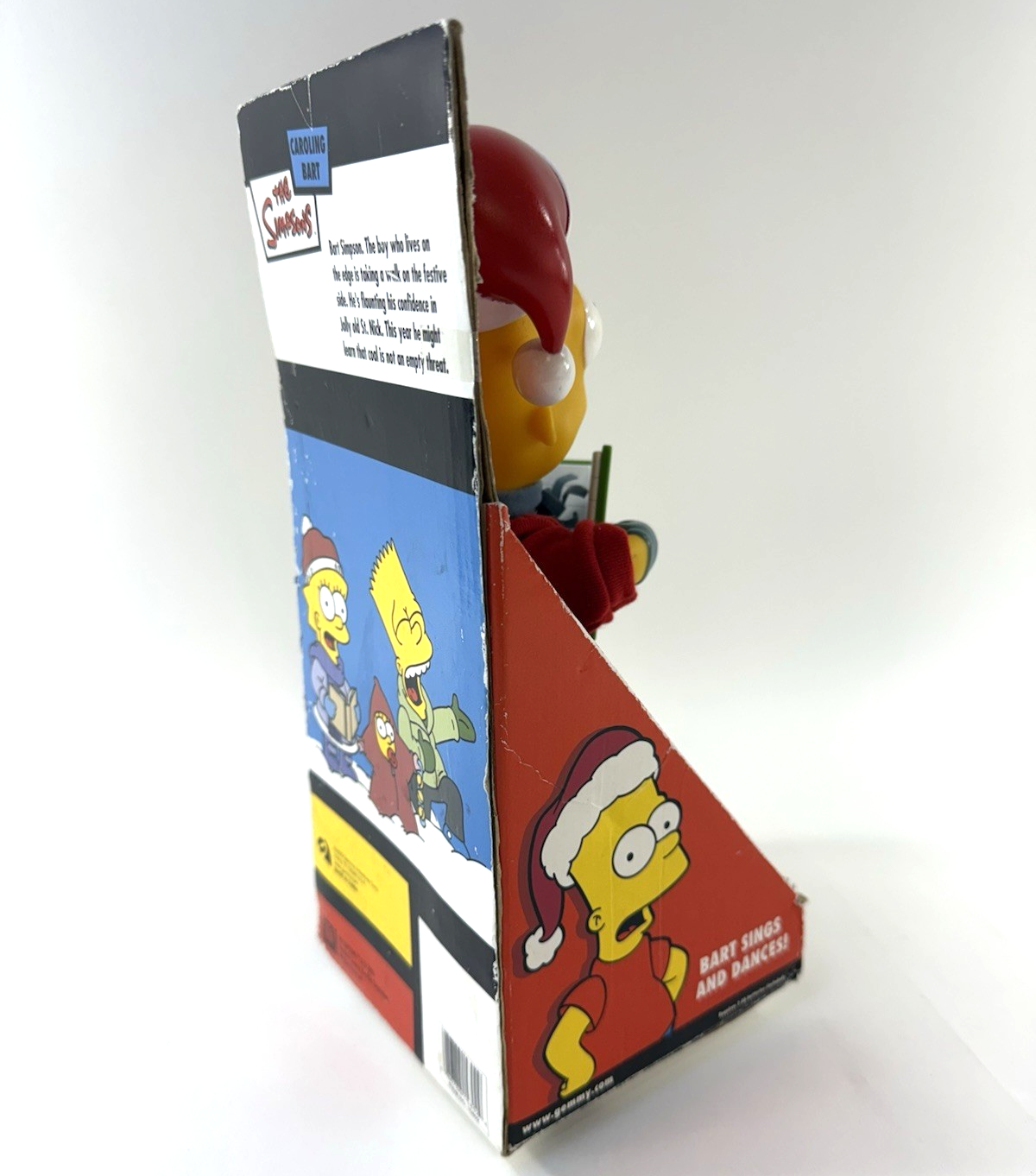 Gemmy 2002 Simpsons 12" Caroling Bart Animated Figure In Box - Read