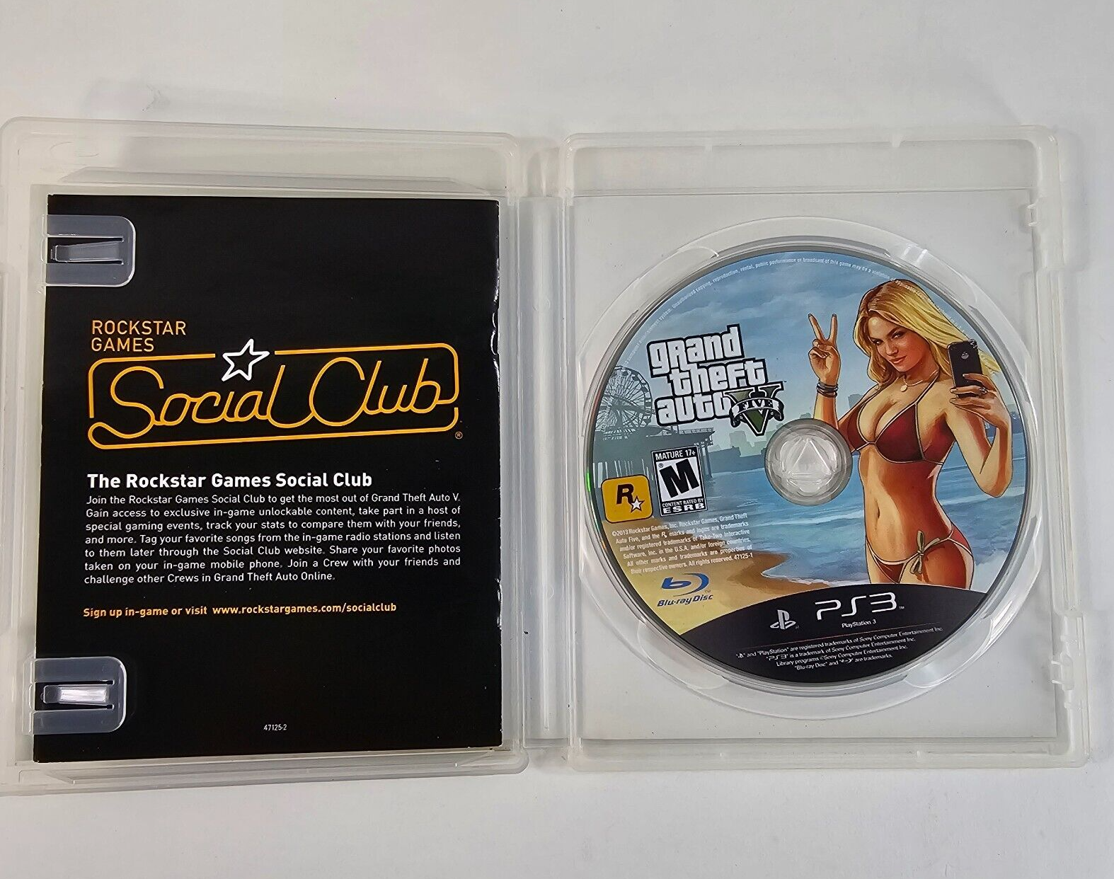 Grand Theft Auto 5 (Sony PlayStation 3, 2013) Game Case Manual - Complete/Tested