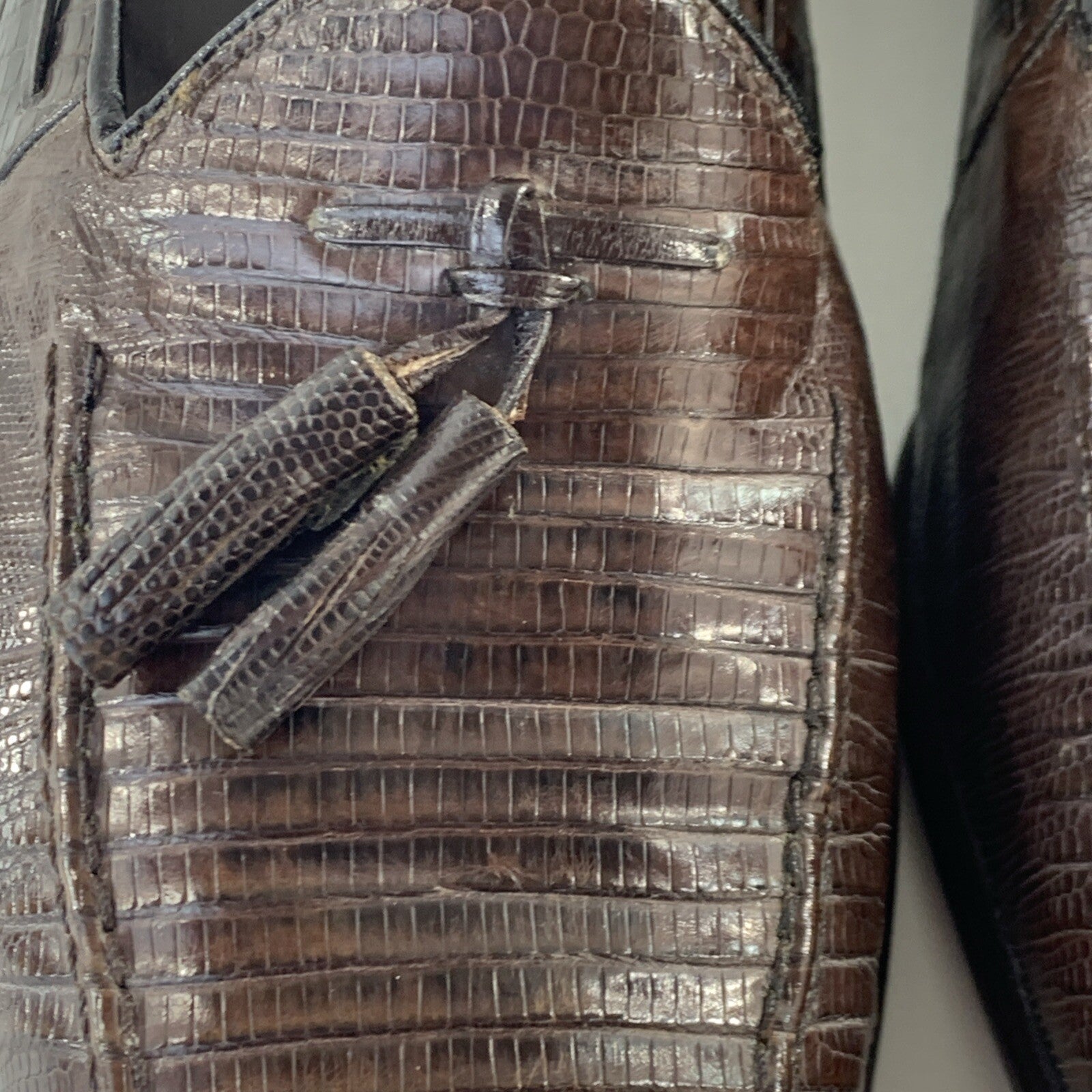 Rodolfo Valentino Size 9.5 Men's Genuine Alligator Leather Slip-On Derby Shoes