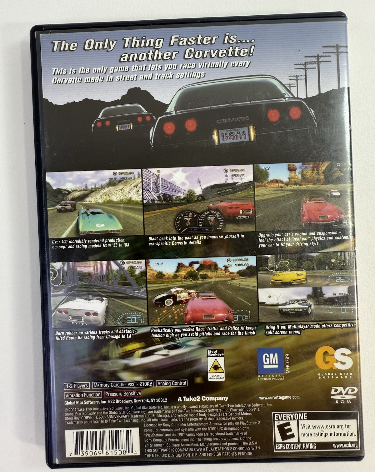 Corvette (Sony PlayStation 2, 2004) Game Case Manual - Tested and Working