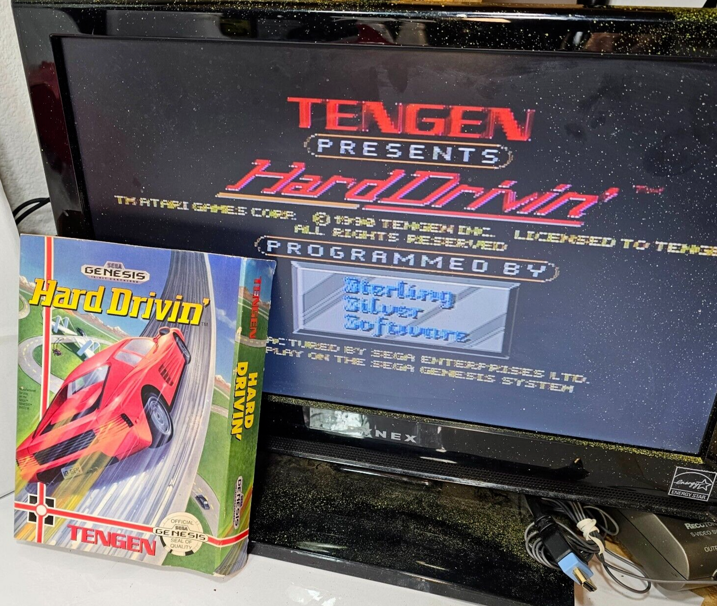 Hard Drivin' (Sega Genesis, 1991) - Game Case Manual Registration Card - Tested