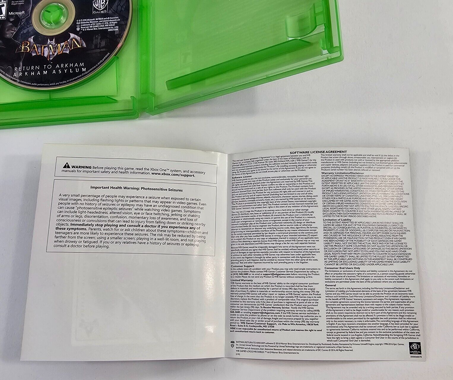 Batman: Return To Arkham (Microsoft Xbox One, 2016) Discs, Case, Manual - Tested