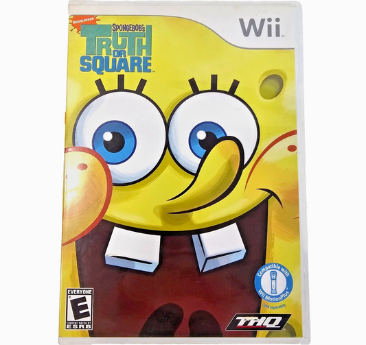 SpongeBob's Truth or Square (Nintendo Wii, 2009) Game Case Manual - Tested