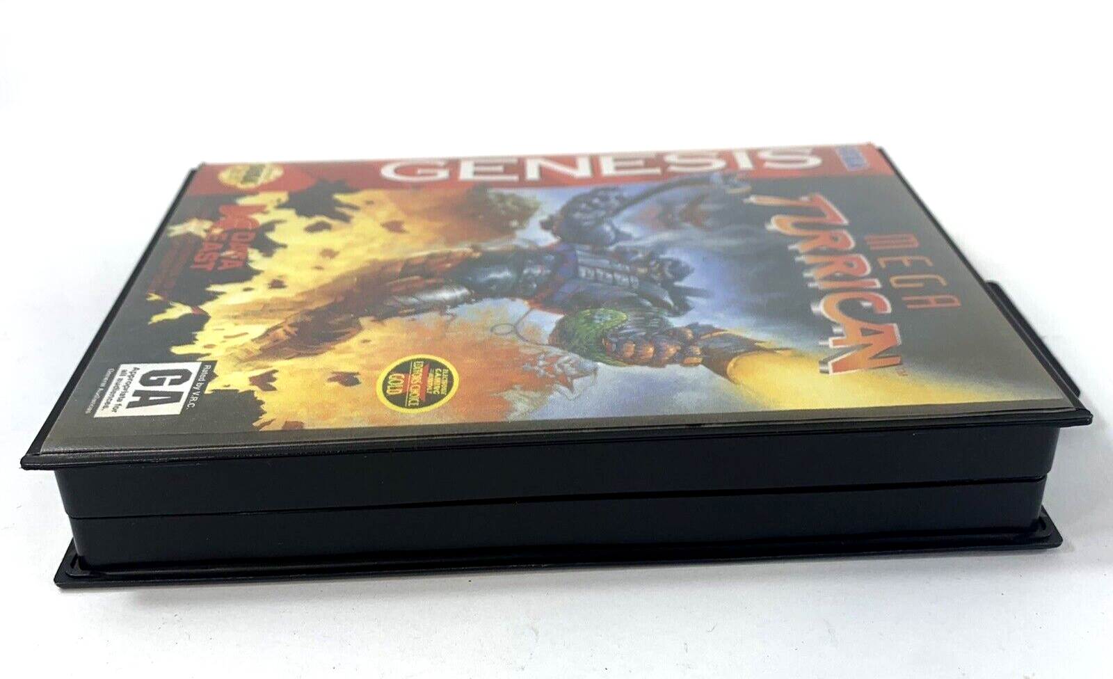 Mega Turrican (Sega Genesis, 1994) Game Case Manual Registration - Tested