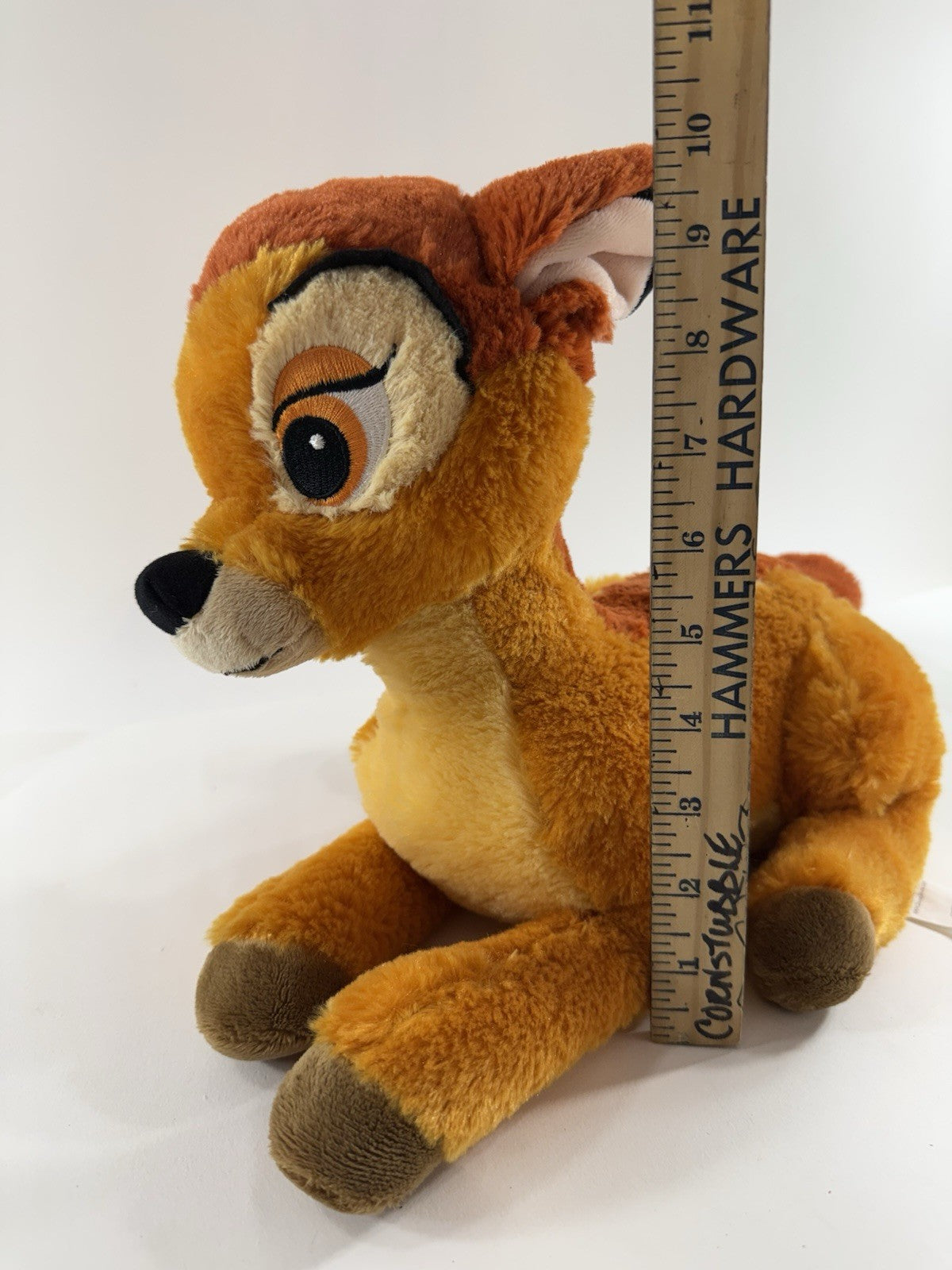 Disney Store 2014 Exclusive 14" Bambi Seated Fawn Plush with Emblem