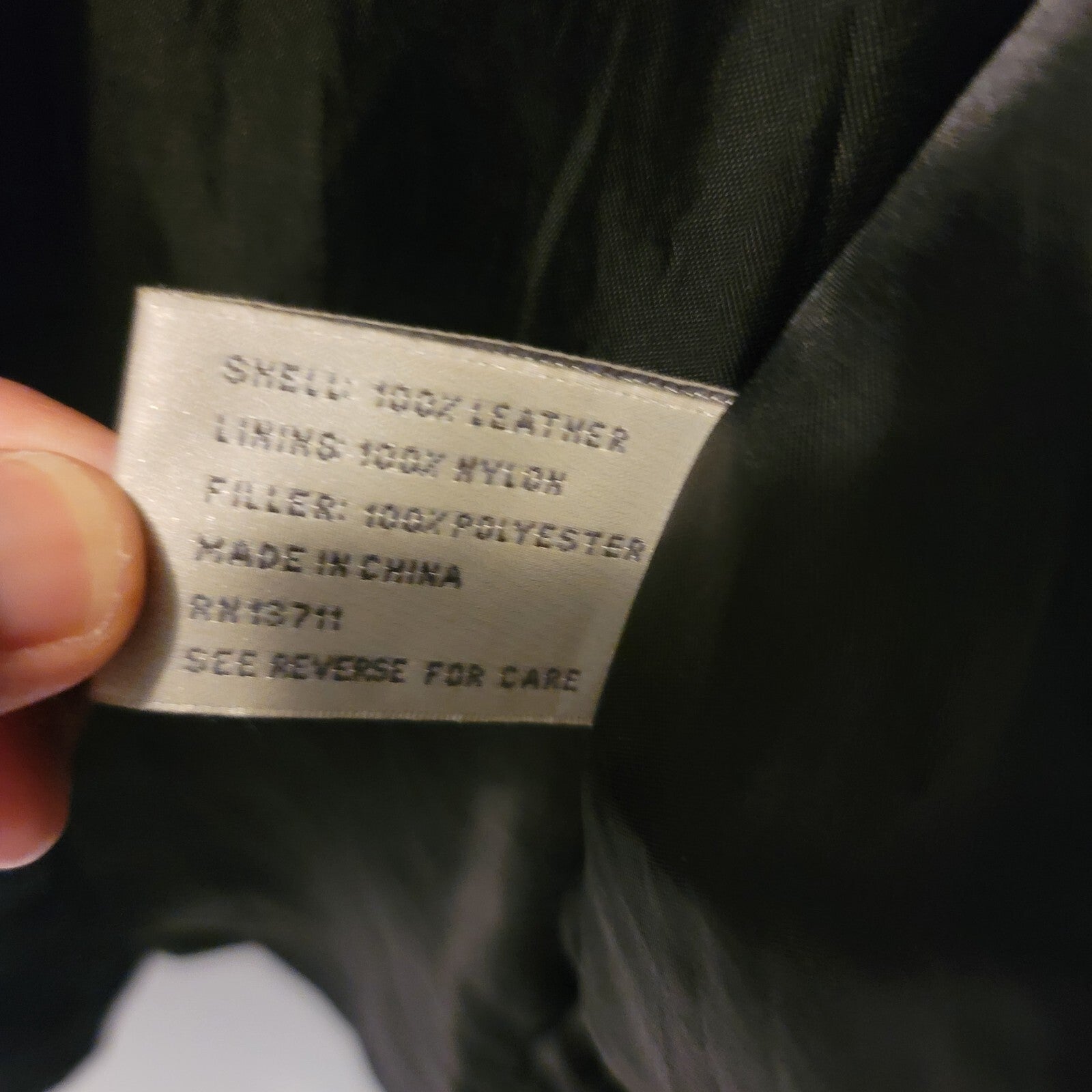 John Ashford Black Leather Men's Coat Size XL  RN18711