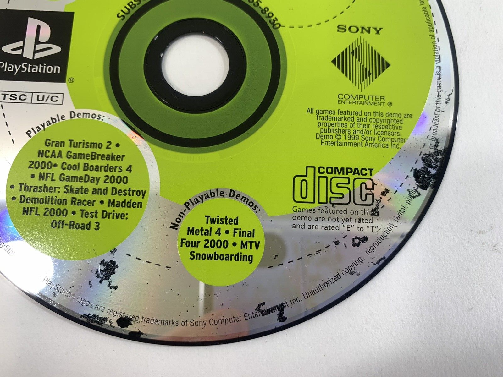 PlayStation Magazine Demo Disc # 27 December 1999 - Tested And Working